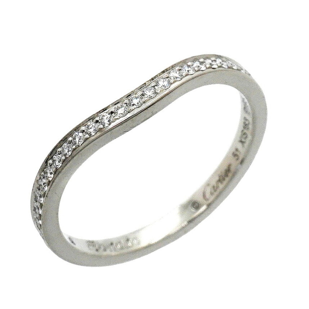 CARTIER Silver Diamond Ring #51